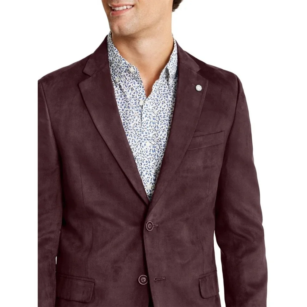 Nautica Men's Modern-Fit Faux-Suede Sport‎ Coat Brown 46L E071121